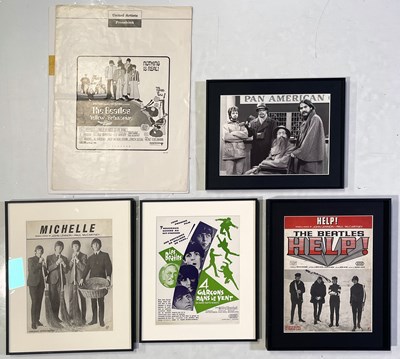 Lot 150 - THE BEATLES - FRAMED MEMORABILIA AND PHOTOS.
