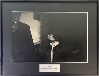 Lot 479 - THE BEATLES INTEREST- ORIGINAL ASTRID KIRCHHERR SIGNED CAVERN CLUB PHOTO.