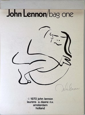 Lot 428 - THE BEATLES INTEREST - JOHN LENNON BAG ONE MINI PORTFOLIO.