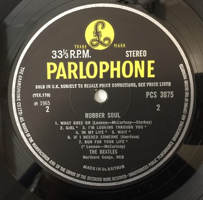 Lot 14 - THE BEATLES - RUBBER SOUL LP (ORIGINAL UK STOCK STEREO COPY - PCS 3075)