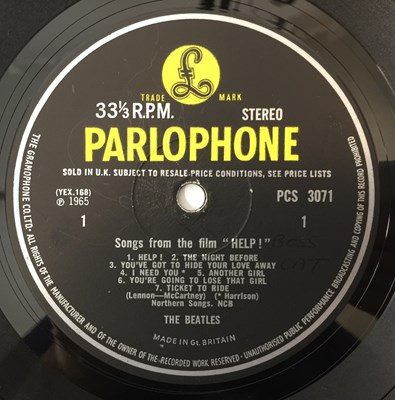Lot 15 - THE BEATLES - HELP! LP (ORIGINAL UK STEREO COPY - PCS 3071)