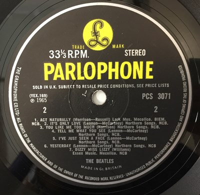 Lot 15 - THE BEATLES - HELP! LP (ORIGINAL UK STEREO COPY - PCS 3071)