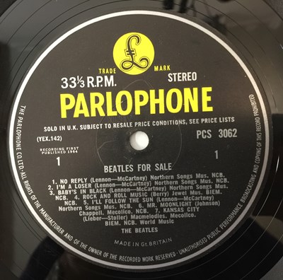 Lot 17 - THE BEATLES - BEATLES FOR SALE LP (ORIGINAL UK STEREO COPY - PCS 3062)