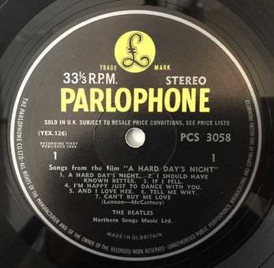 Lot 18 - THE BEATLES - A HARD DAY'S NIGHT LP (ORIGINAL UK STEREO COPY - PCS 3058)