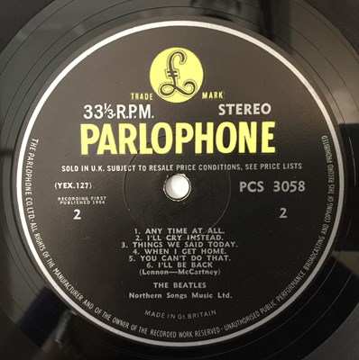 Lot 18 - THE BEATLES - A HARD DAY'S NIGHT LP (ORIGINAL UK STEREO COPY - PCS 3058)
