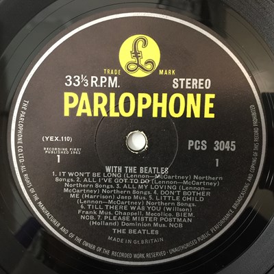 Lot 19 - THE BEATLES - WITH THE BEATLES LP (ORIGINAL UK STEREO COPY - PCS 3045)
