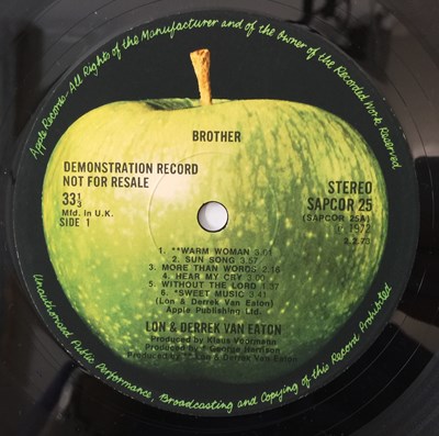 Lot 21 - LON & DERREK VAN EATON - BROTHER LP (ORIGINAL UK PROMO COPY - SAPCOR 25)
