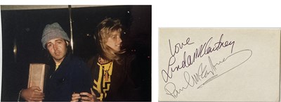 Lot 141 - PAUL AND LINDA MCCARTNEY AUTOGRAPHS.