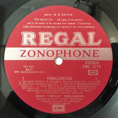 Lot 68 - THRILLINGTON - THRILLINGTON LP (PAUL MCCARTNEY - UK ORIGINAL - REGAL EMC 3175)