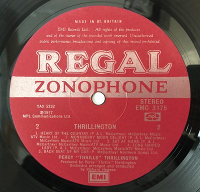 Lot 68 - THRILLINGTON - THRILLINGTON LP (PAUL MCCARTNEY - UK ORIGINAL - REGAL EMC 3175)