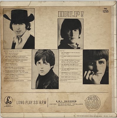 Lot 71 - THE BEATLES - HELP LP (RARE SLEEVE MISPRINT - UK MONO - PMC 1255)