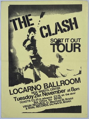Lot 528 - THE CLASH - ORIGINAL HANDBILL FOR 1978 SORT IT OUT TOUR.
