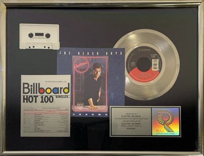 Lot 2420424 - THE BEACH BOYS - ORIGINAL RIAA AWARD FOR KOKOMO.