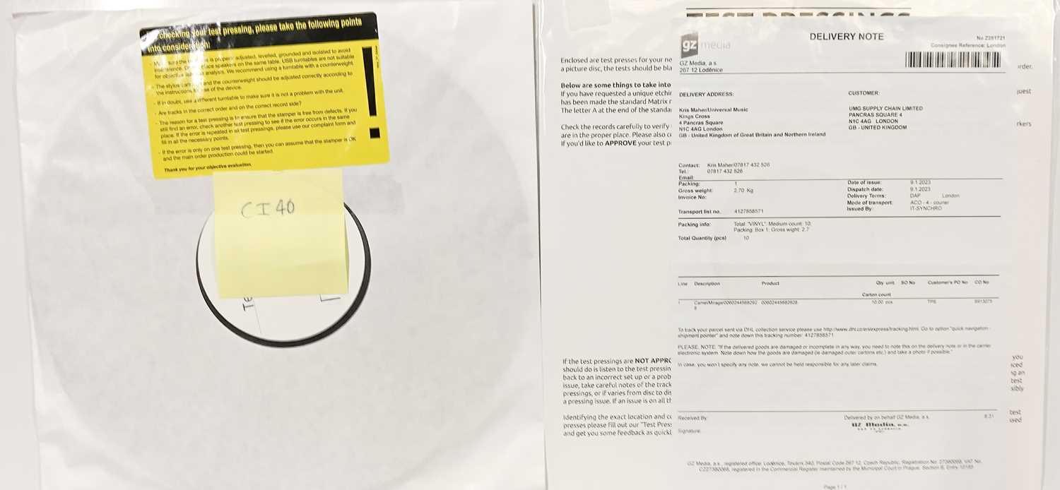 Lot 38 - CARAVAN AND CAMEL - CONTEMPORARY WHITE LABEL TEST PRESSING LPs