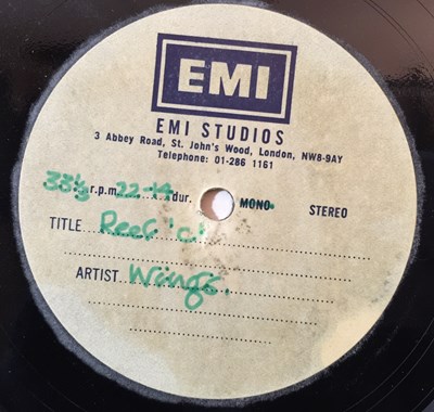 Lot 99 - PAUL McCARTNEY & WINGS - ONE HAND CLAPPING - ORIGINAL EMI STUDIOS LP ACETATE RECORDINGS