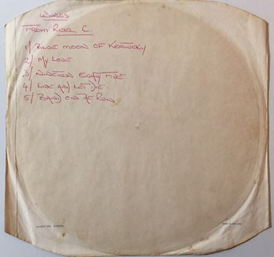 Lot 99 - PAUL McCARTNEY & WINGS - ONE HAND CLAPPING - ORIGINAL EMI STUDIOS LP ACETATE RECORDINGS
