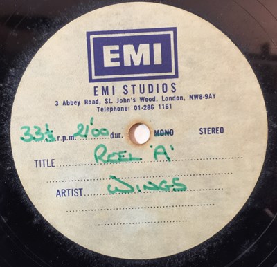 Lot 99 - PAUL McCARTNEY & WINGS - ONE HAND CLAPPING - ORIGINAL EMI STUDIOS LP ACETATE RECORDINGS