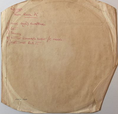 Lot 99 - PAUL McCARTNEY & WINGS - ONE HAND CLAPPING - ORIGINAL EMI STUDIOS LP ACETATE RECORDINGS