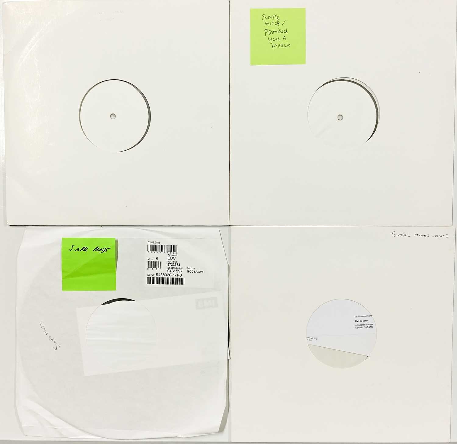 Lot 61 - SIMPLE MINDS - CONTEMPORARY WHITE LABEL TEST PRESSING LPs