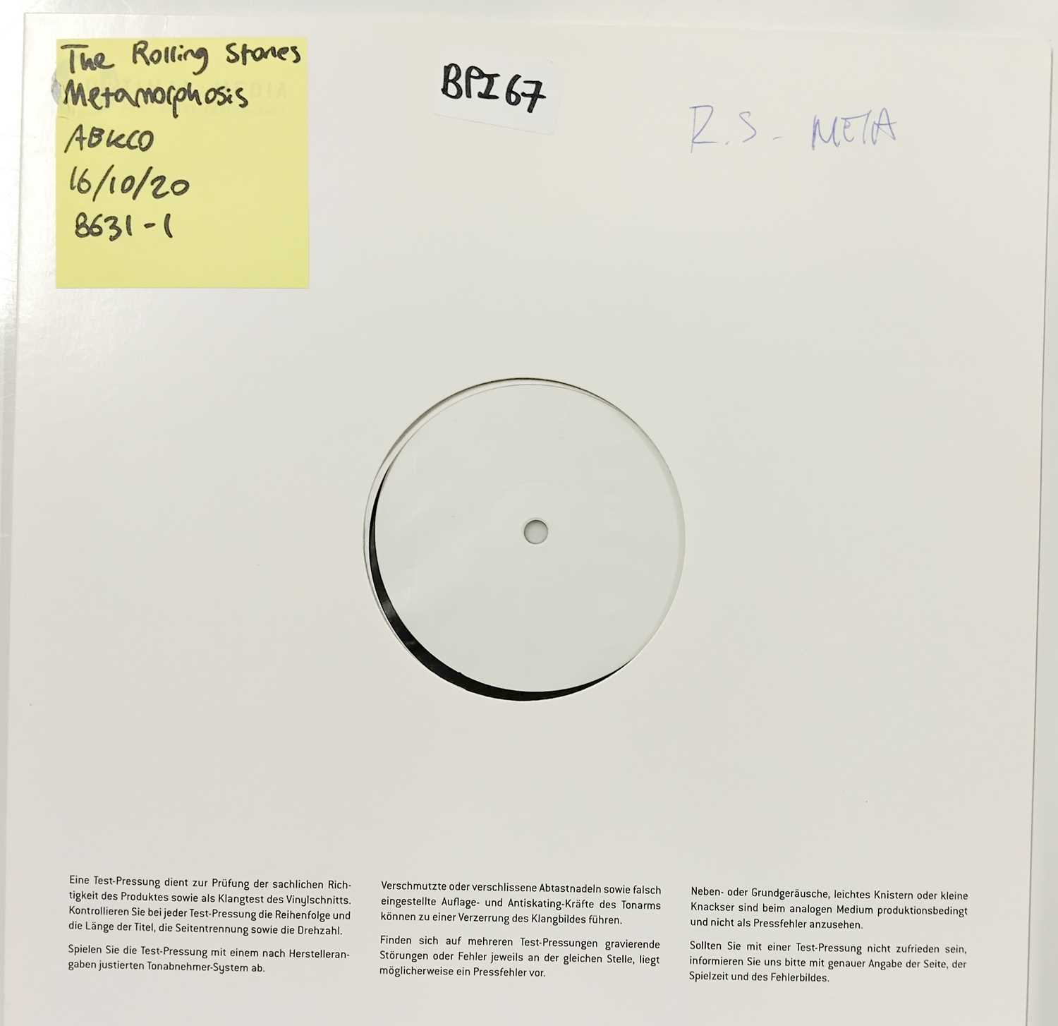 Lot 67 - THE ROLLING STONES - METAMORPHOSIS LP (2020 - 8631-1)