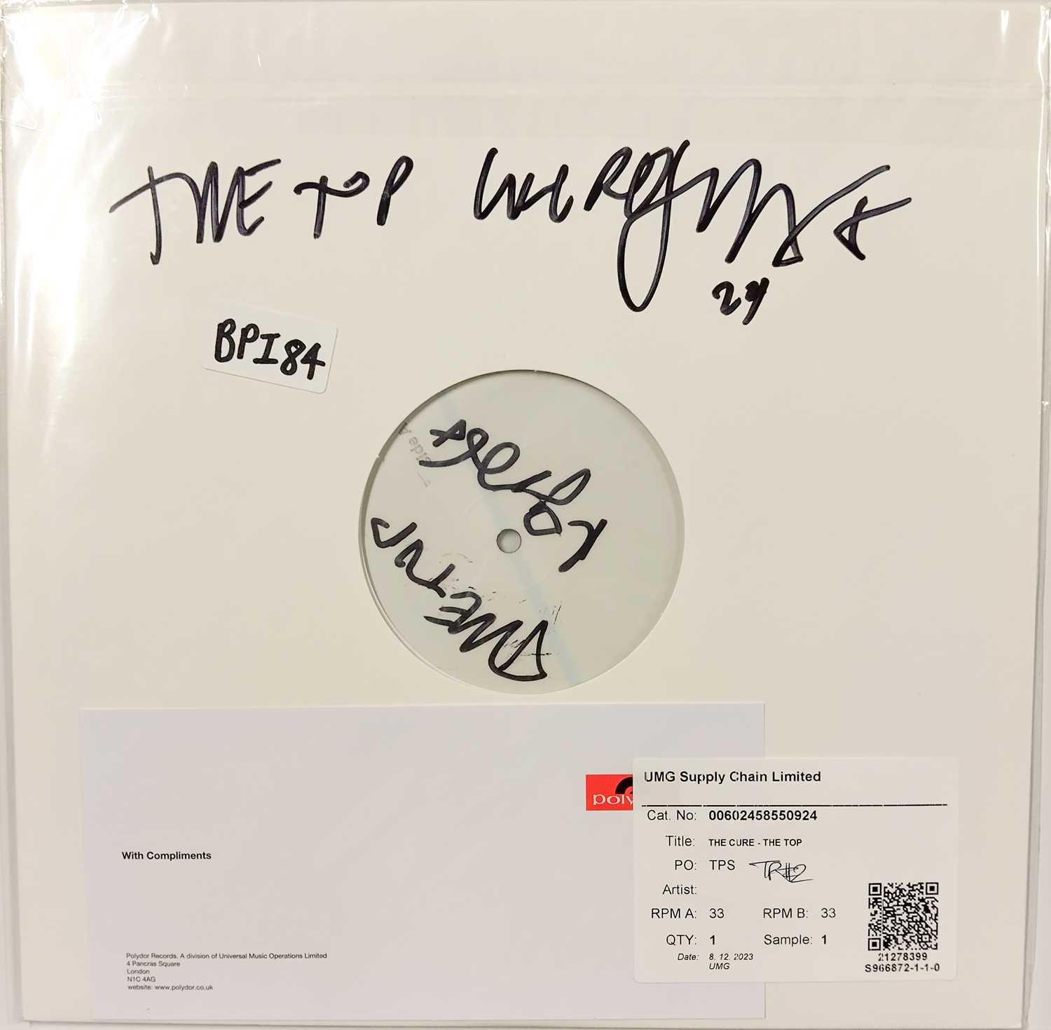 Lot 84 - THE CURE - THE TOP LP (2023 - 00602458550924) - SIGNED BY ROBERT SMITH