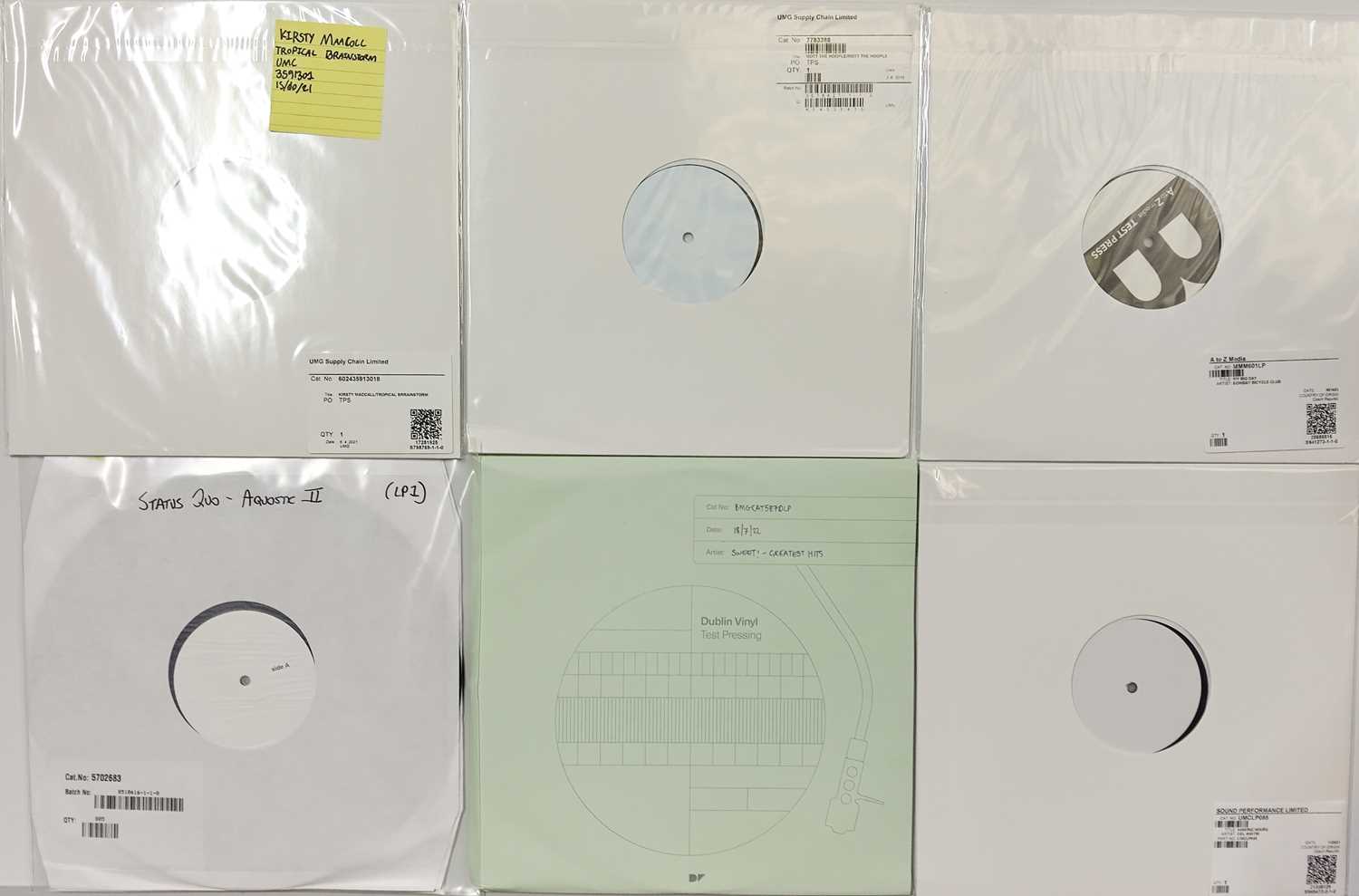 Lot 101 - ROCK/POP/INDIE AND COMPS/OSTS - CONTEMPORARY WHITE LABEL TEST PRESSING LPs