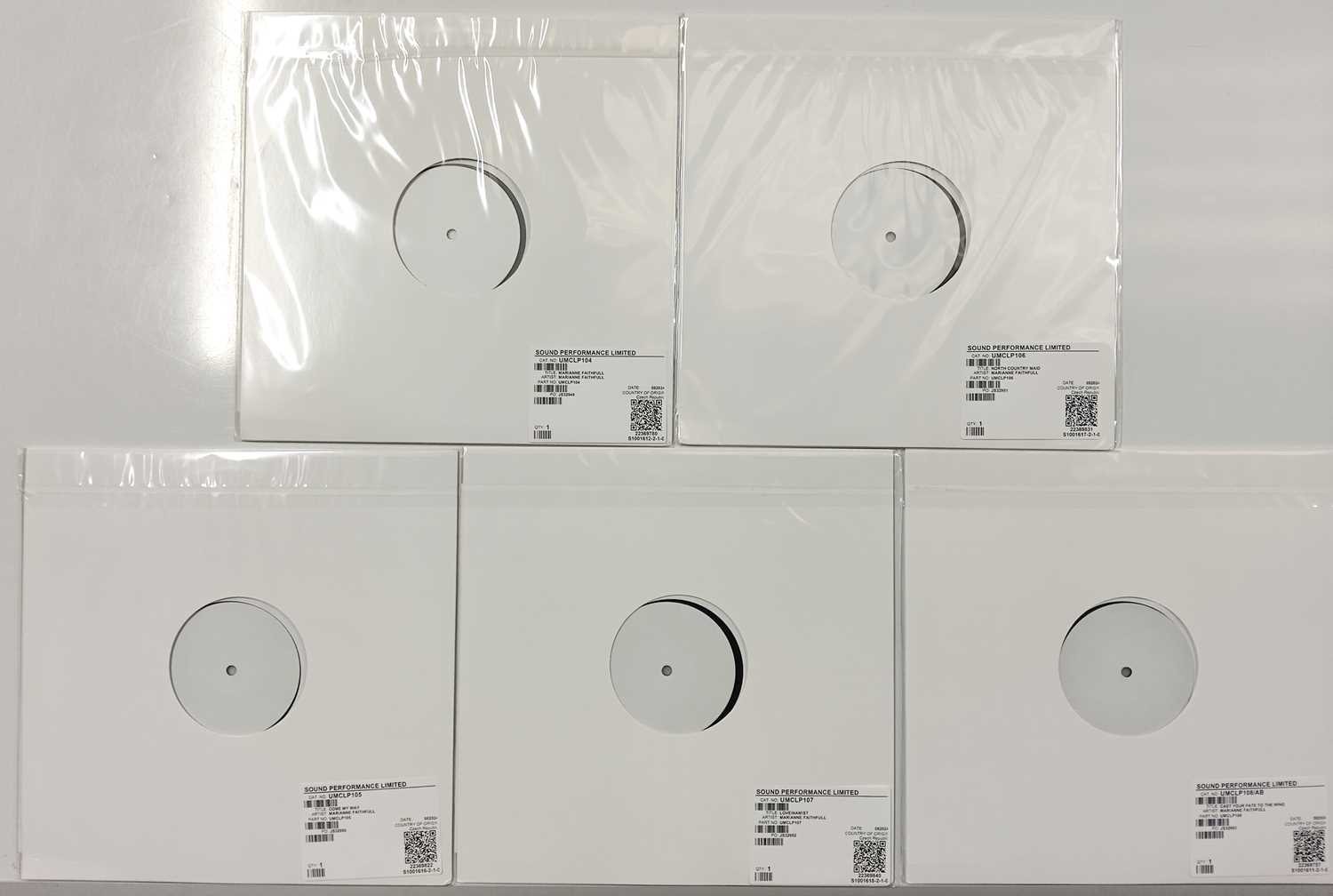 Lot 107 - MARIANNE FAITHFULL - 2024 WHITE LABEL TEST PRESSING LPs