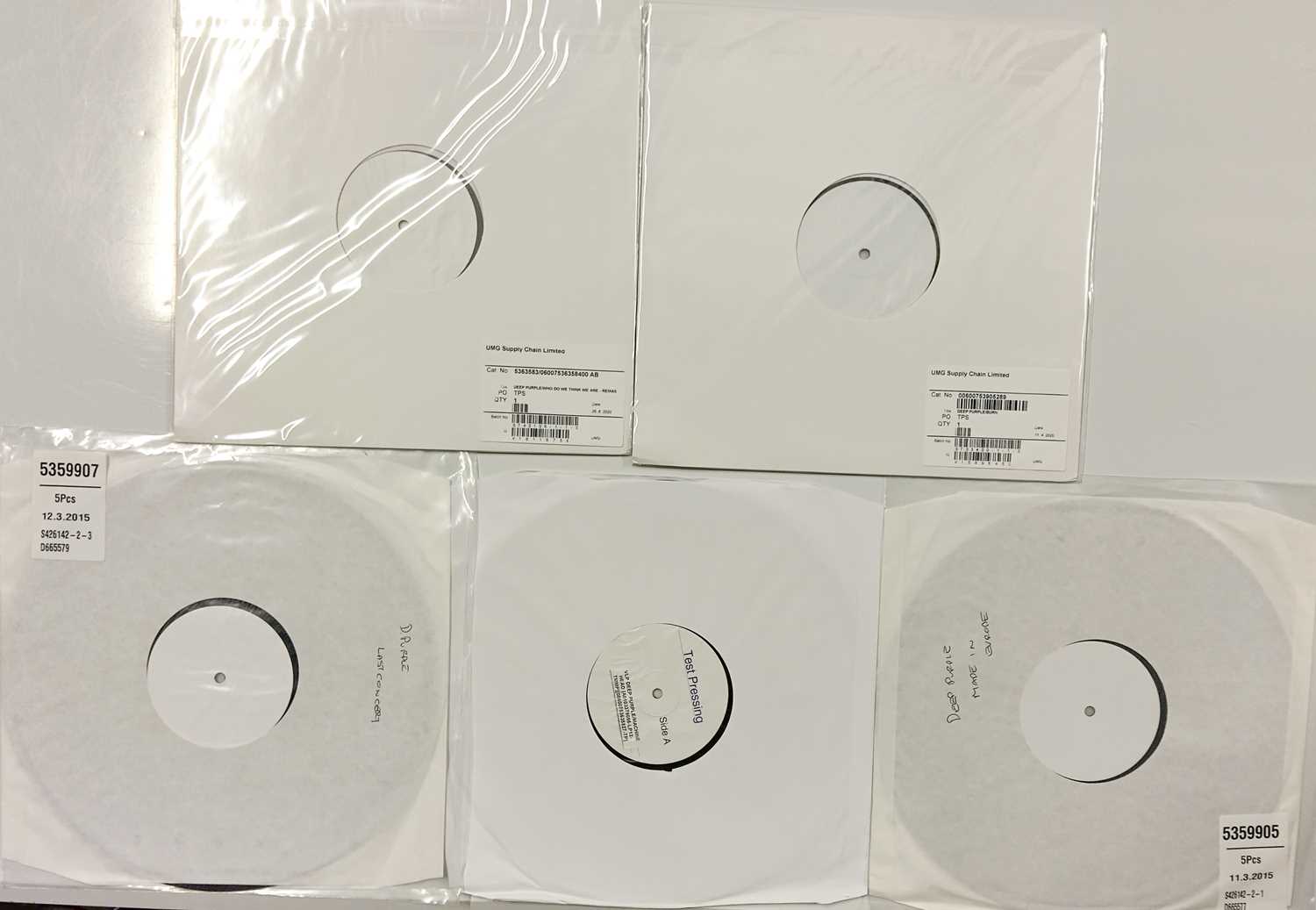 Lot 121 - DEEP PURPLE - CONTEMPORARY WHITE LABEL TEST PRESSING LPs