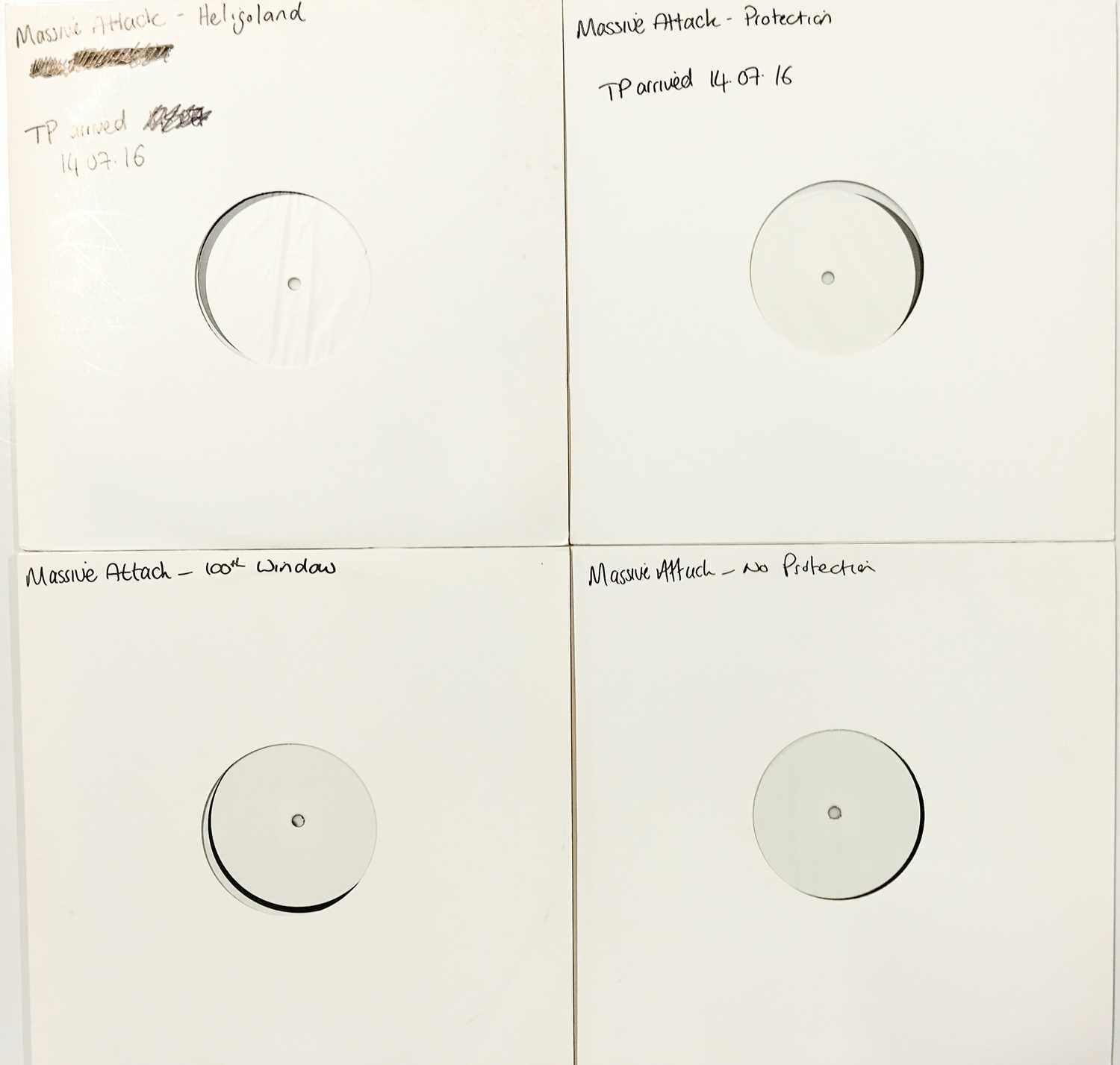 Lot 122 - MASSIVE ATTACK - CONTEMPORARY WHITE LABEL TEST PRESSING LPs