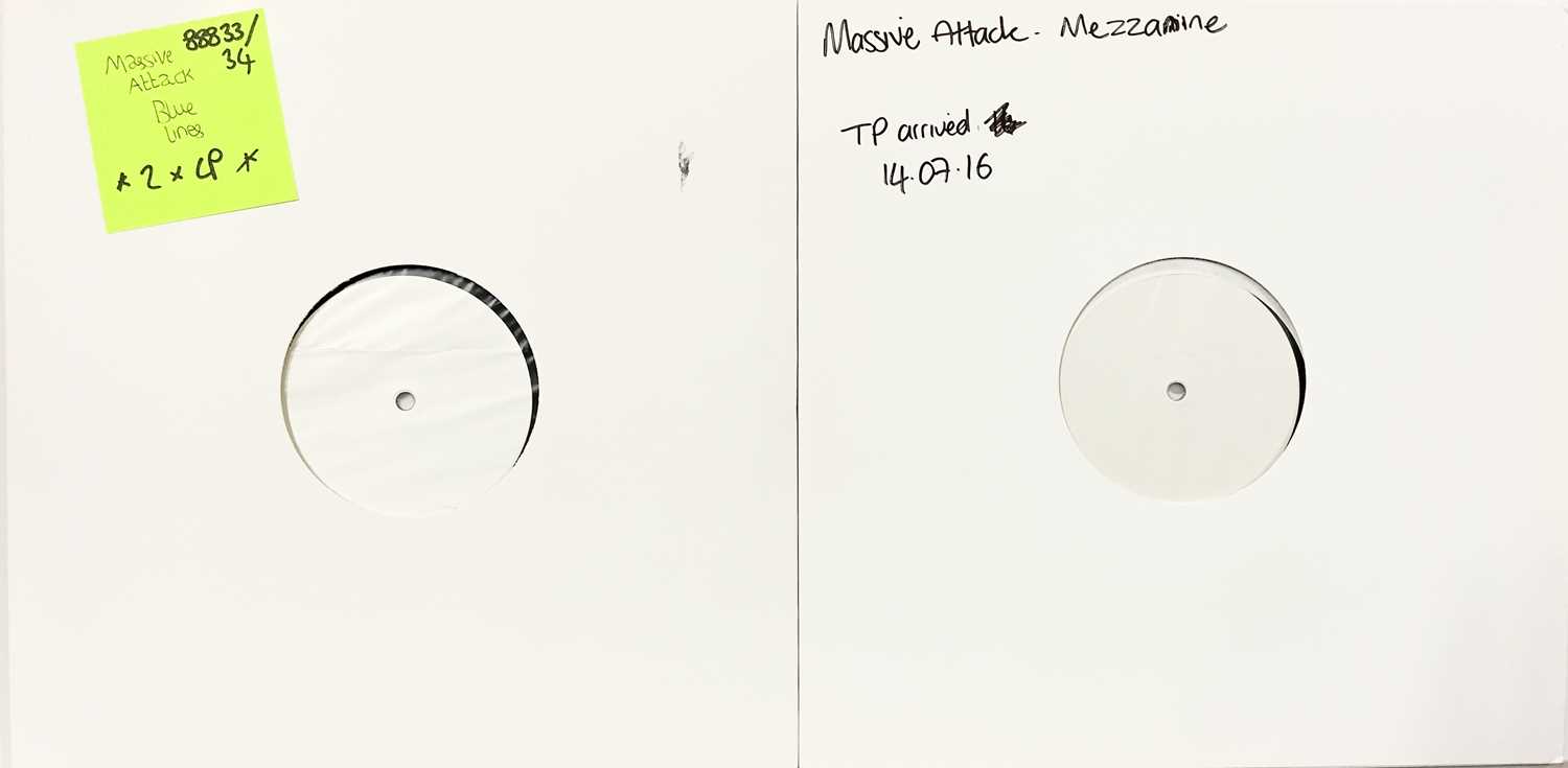 Lot 123 - MASSIVE ATTACK - CONTEMPORARY WHITE LABEL TEST PRESSING LPs