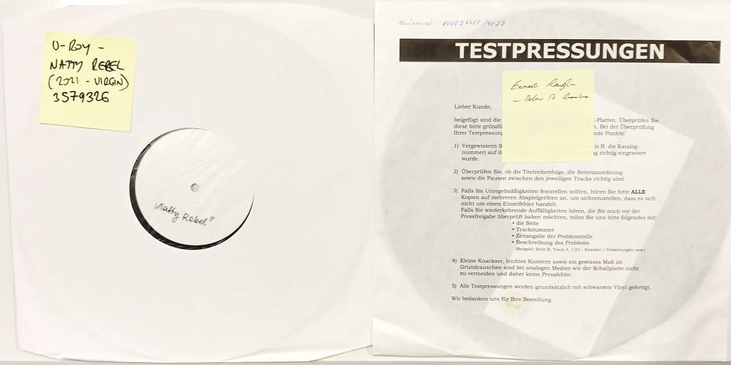 Lot 125 - U-ROY AND EARNEST RANGLIN - CONTEMPORARY WHITE LABEL TEST PRESSING LPs