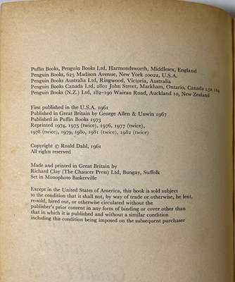 Lot 44 - ROALD DAHL - A SIGNED COPY OF 'JAMES AND THE GIANT PEACH'.