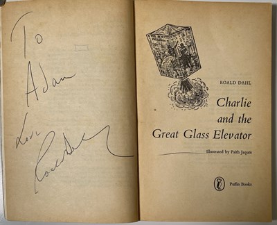 Lot 45 - ROALD DAHL - A SIGNED COPY OF 'CHARLIE AND THE GREAT GLASS ELEVATOR'.