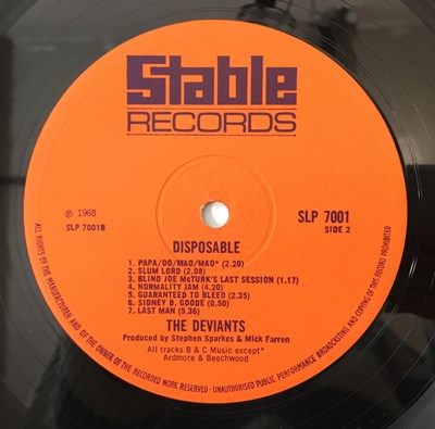 Lot 321 - THE DEVIANTS - DISPOSABLE LP (UK ORIGINAL - STABLE - SLP 7001)