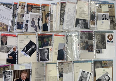 Lot 10 - POLITICIANS - LARGE COLLECTION OF LETTERS/SIGNATURES.