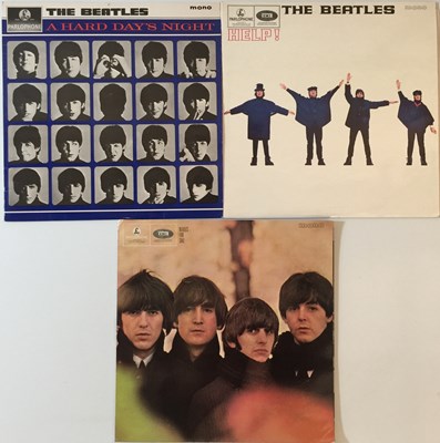 Lot 74 - THE BEATLES - A HARD DAY'S NIGHT/BEATLES FOR SALE/HELP - UK ORIGINAL MONO COPIES