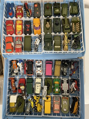 Lot 40 - 200+ TOY CARS AND VEHICLES INC MATCHBOX CARRY CASES.