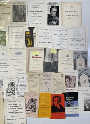 Lot 15 - 19TH AND 20TH CENTURY CLASSICAL MUSIC CONCERT PROGRAMMES / 1959 EDINBURGH FESTIVAL POSTER.