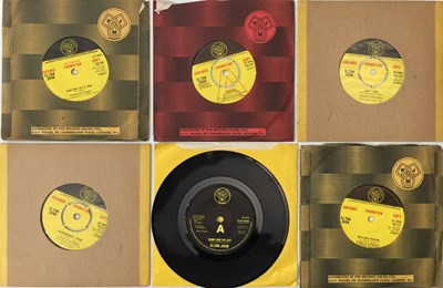 Lot 13 - ELTON JOHN - 7" PROMOS PACK (INC DJM MINI CATALOGUE)