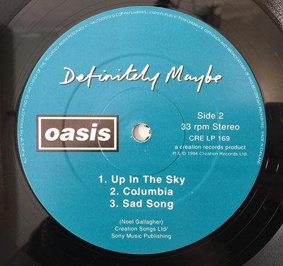 Lot 21 - OASIS - DEFINITELY MAYBE LP (ORIGINAL UK COPY - CREATION CRE LP 169)