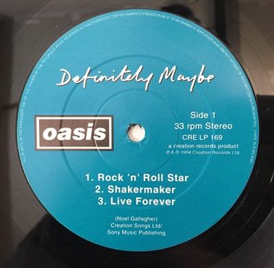 Lot 21 - OASIS - DEFINITELY MAYBE LP (ORIGINAL UK COPY - CREATION CRE LP 169)