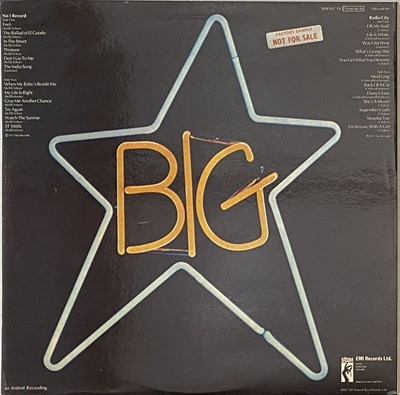 Lot 38 - BIG STAR - #1 RECORD/ RADIO CITY LP (UK PRESS - SXSP 302)