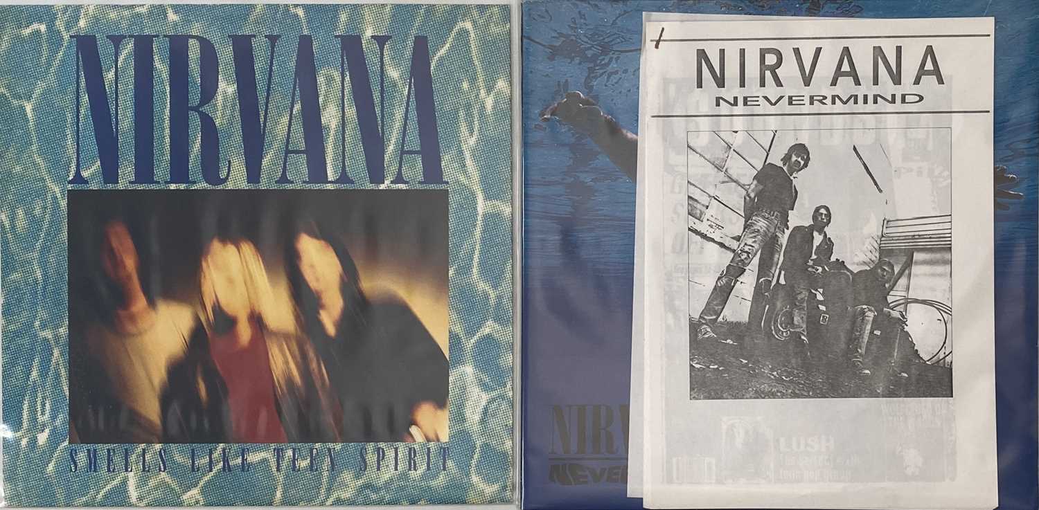 Lot 1 - NIRVANA - NEVERMIND/ SMELLS LIKE TEEN SPIRIT LP/ 12" PACK (INC PRESS RELEASES)