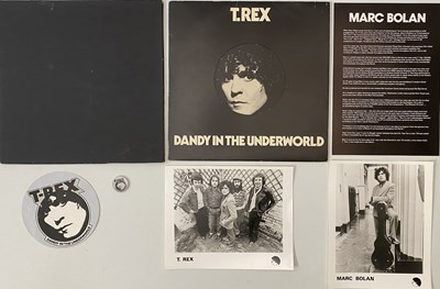 Lot 3 - T REX - DANDY IN THE UNDERWORLD LP - WITH PRE-RELEASE PROMO PACK