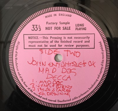 Lot 5 - JOHN ENTWISTLE - LP PACK (INC LETTER & PRESS PHOTOGRAPH)