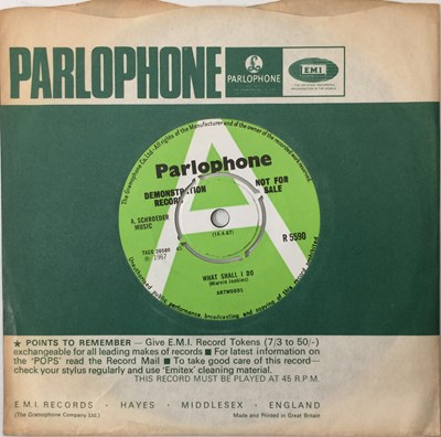 Lot 56 - THE ARTWOODS - WHAT SHALL I DO/ IN THE DEEP END 7" (UK PROMO - PARLOPHONE - R5590)