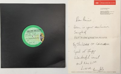 Lot 15 - ROBERT FRIPP/ THE LEAGUE OF GENTLEMEN - HEPTAPARAPARSHINOKH 7" ACETATE (THE SOUND CLINIC / INC LETTER FROM LABEL)