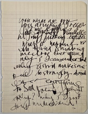 Lot 249 - THE BEATLES - A POEM/NOTE HANDWRITTEN BY c1961.