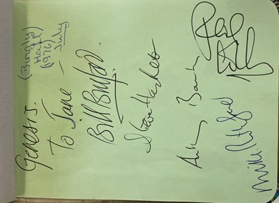 Lot 187 - BINGLEY HALL AUTOGRAPH BOOK TO INCLUDE PINK FLOYD, ROLLING STONES, QUEEN, GENESIS, YES, BLACK SABBATH & MORE.