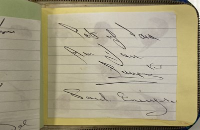 Lot 187 - BINGLEY HALL AUTOGRAPH BOOK TO INCLUDE PINK FLOYD, ROLLING STONES, QUEEN, GENESIS, YES, BLACK SABBATH & MORE.